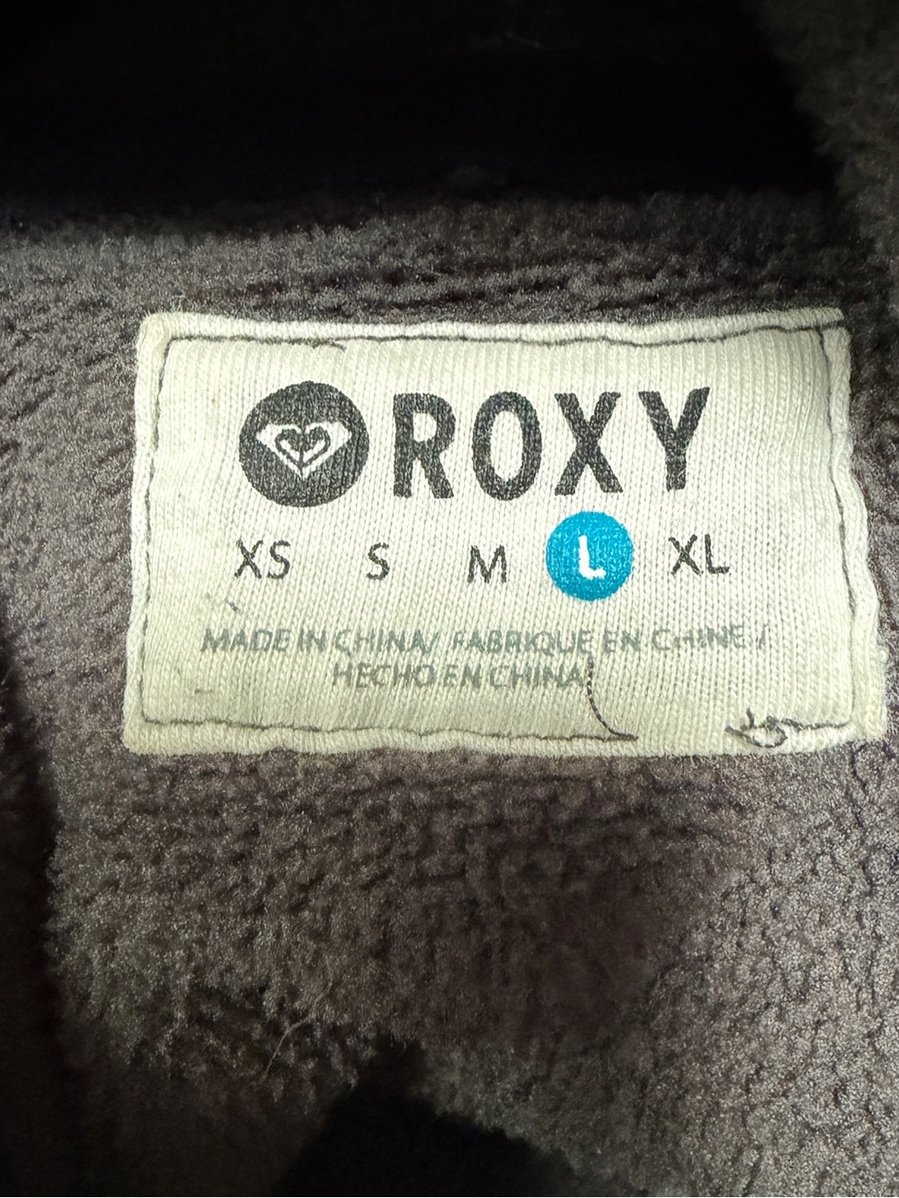 Roxy fleece sweatshirt with neck/mini hood - Picture 11 of 11